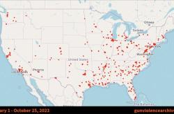 枪声下的美国一张地图揭示的枪支暴力现实